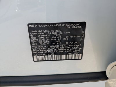2026 Volkswagen Atlas Cross Sport 2.0T SEL R-Line Black
