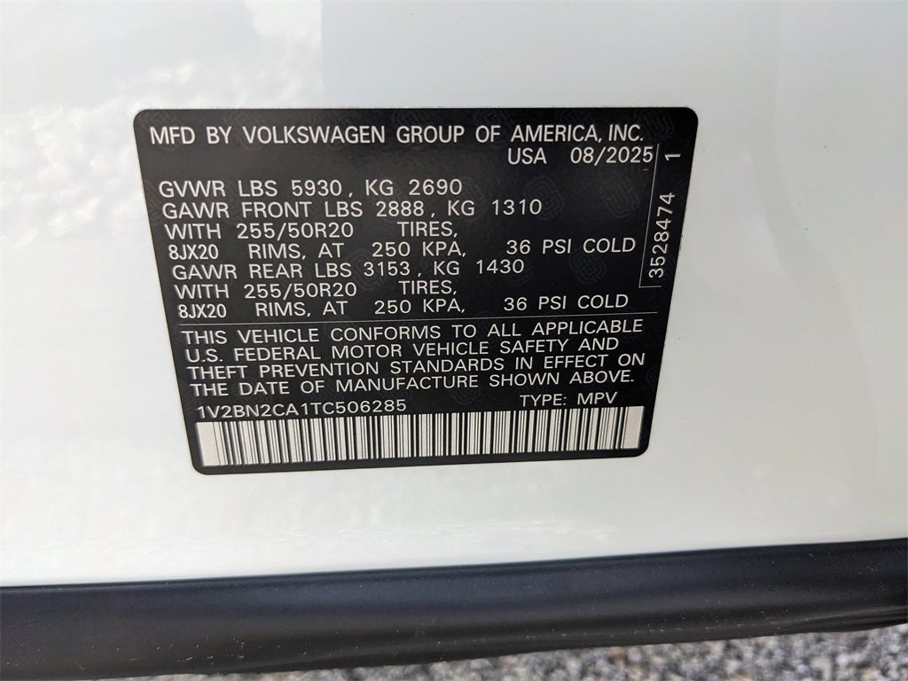 2026 Volkswagen Atlas 2.0T SEL