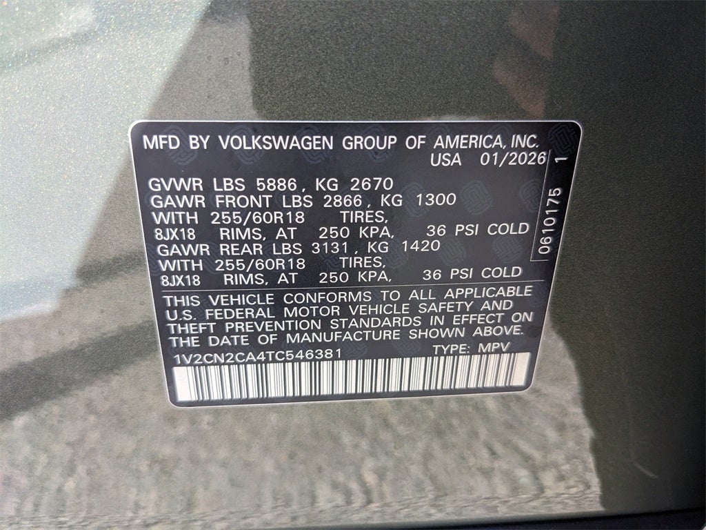 2026 Volkswagen Atlas 2.0T Peak Edition