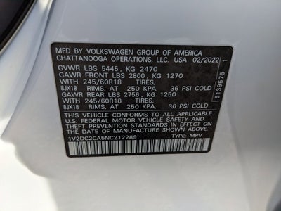 2022 Volkswagen Atlas Cross Sport 2.0T SE