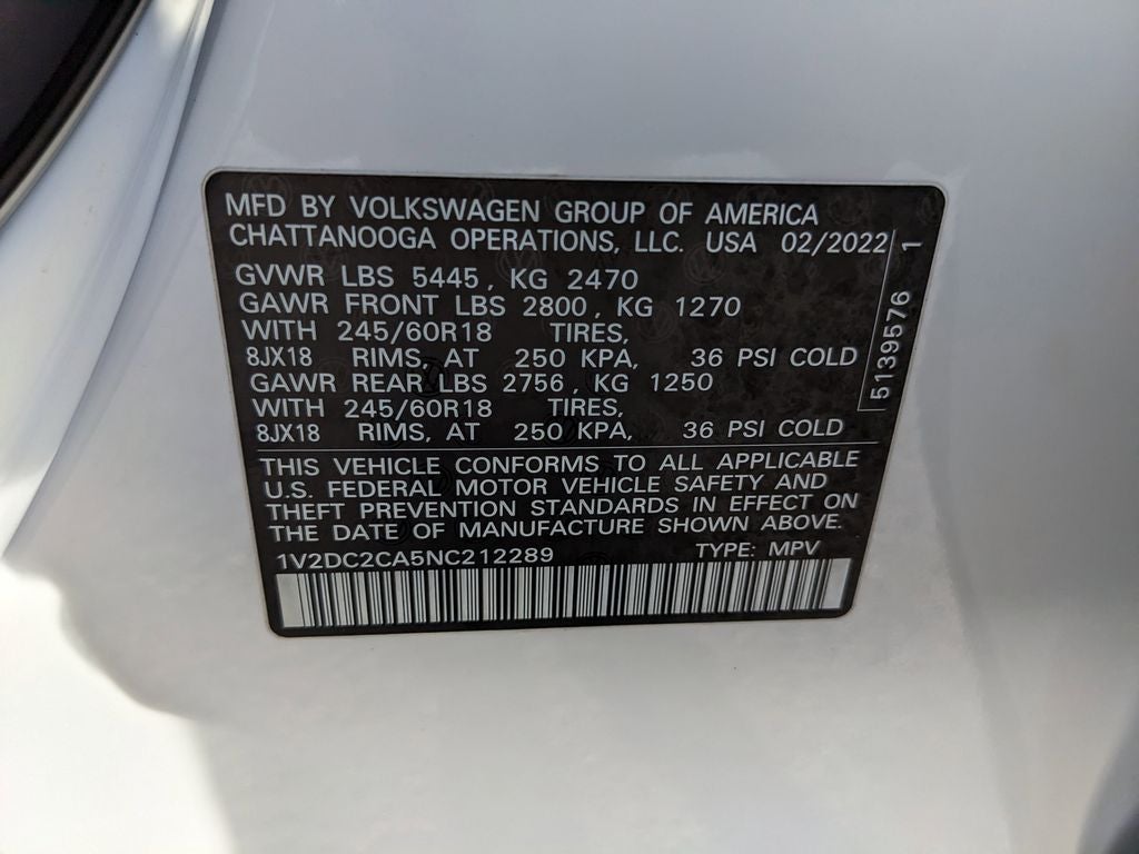2022 Volkswagen Atlas Cross Sport 2.0T SE
