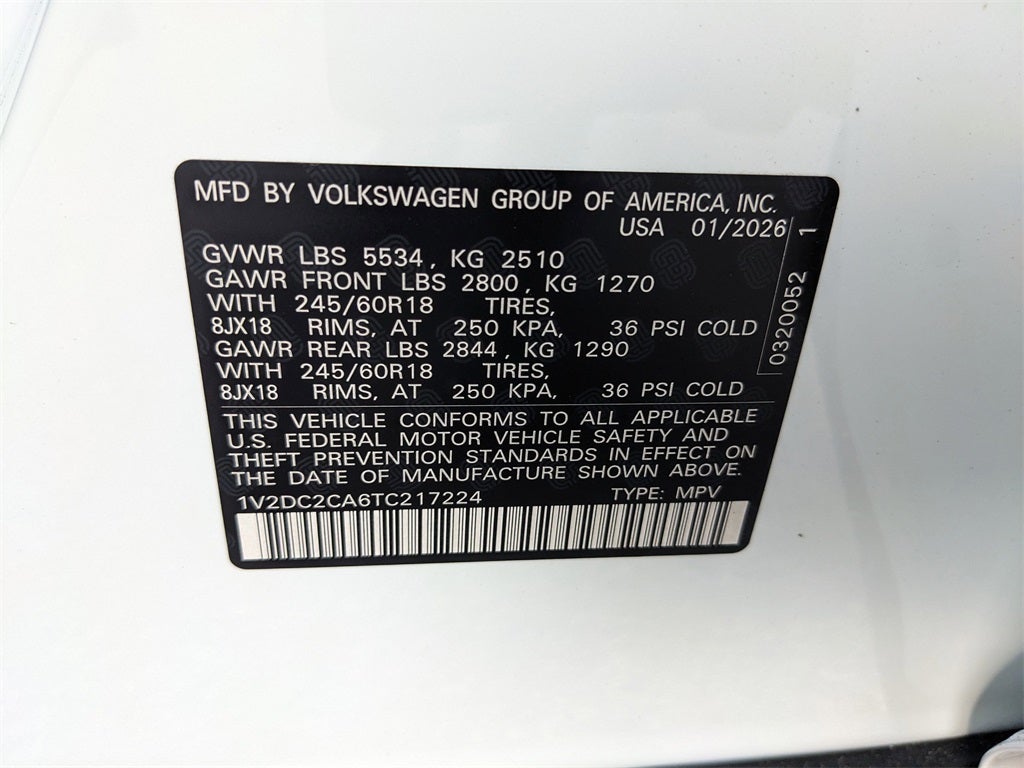 2026 Volkswagen Atlas Cross Sport 2.0T SE