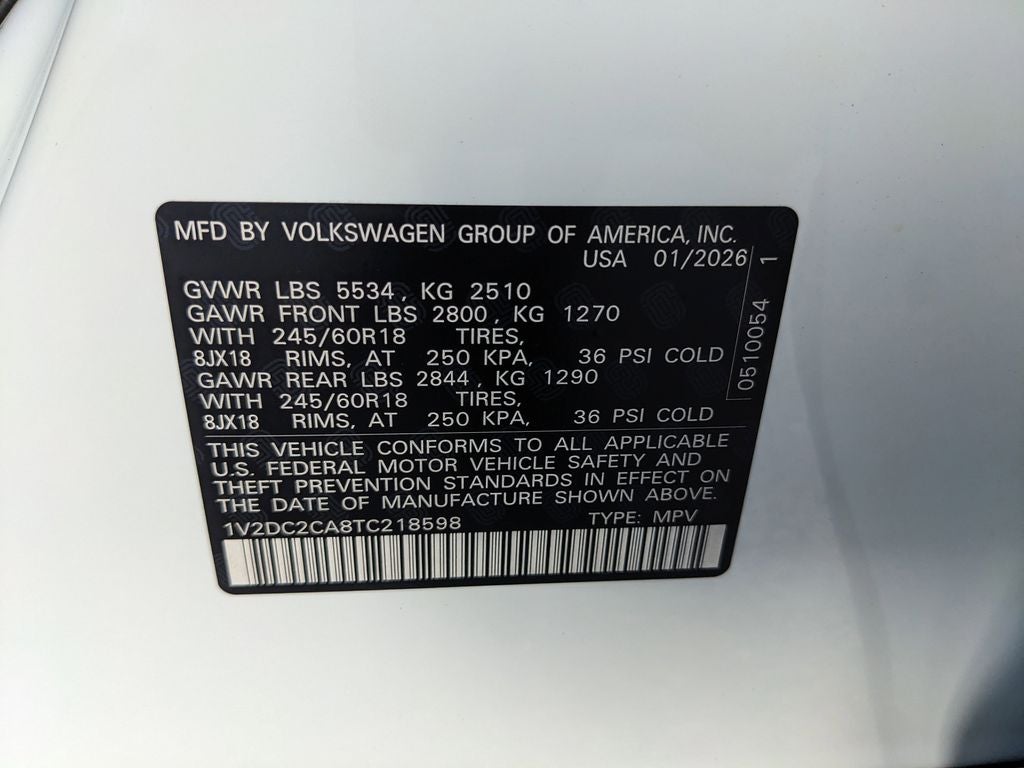 2026 Volkswagen Atlas Cross Sport 2.0T SE