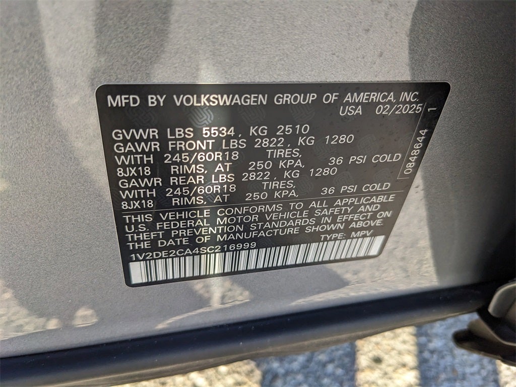 2025 Volkswagen Atlas Cross Sport 2.0T SE