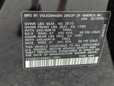 2025 Volkswagen Atlas Cross Sport 2.0T SE