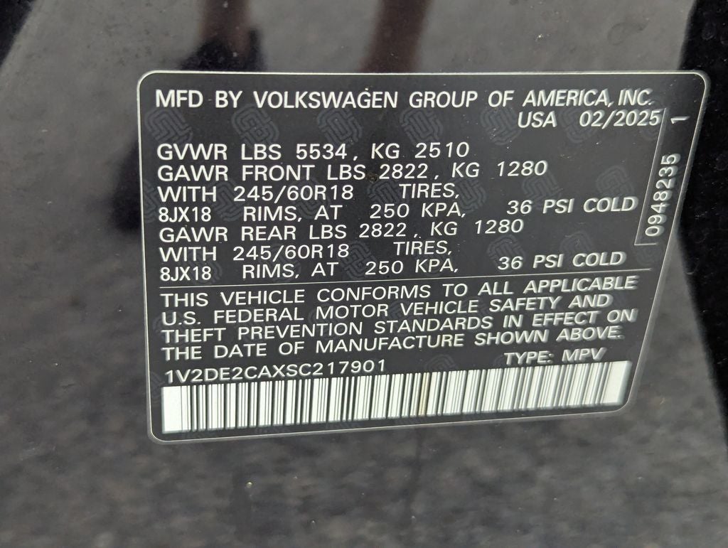 2025 Volkswagen Atlas Cross Sport 2.0T SE