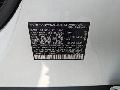 2026 Volkswagen Atlas 2.0T SE