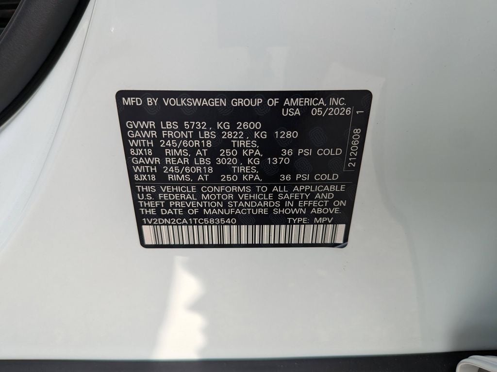 2026 Volkswagen Atlas 2.0T SE