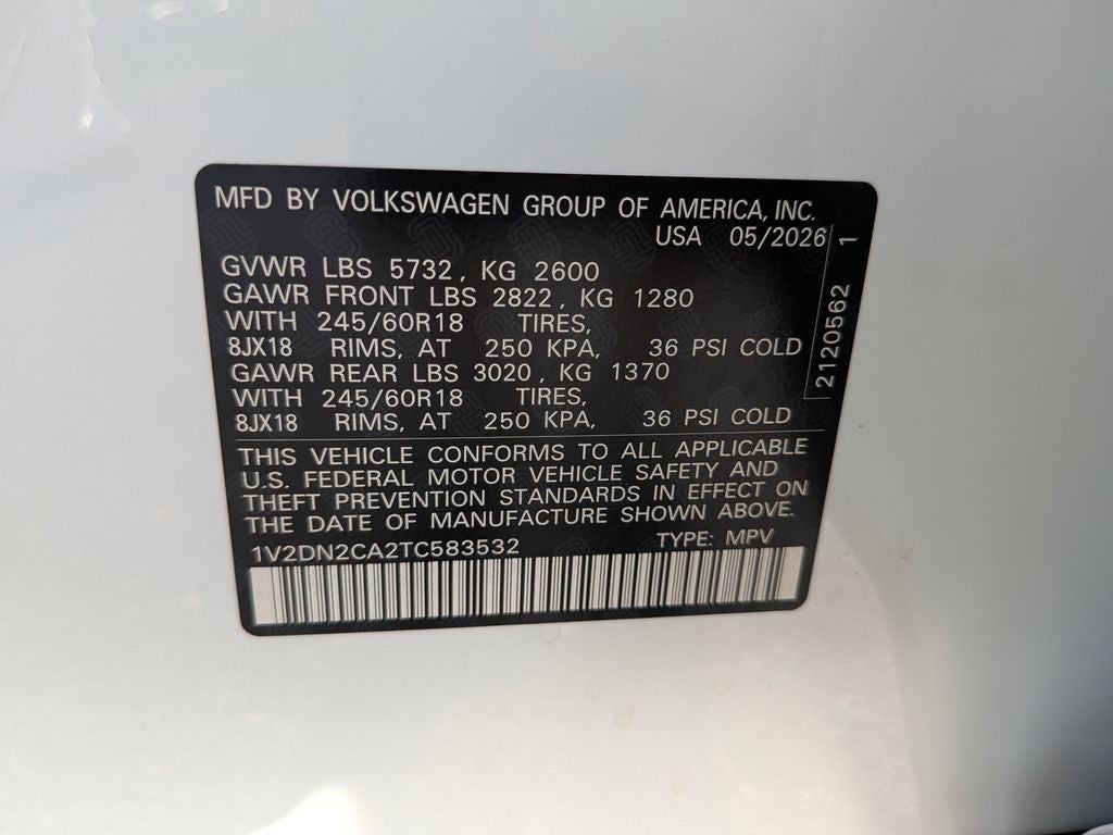 2026 Volkswagen Atlas 2.0T SE
