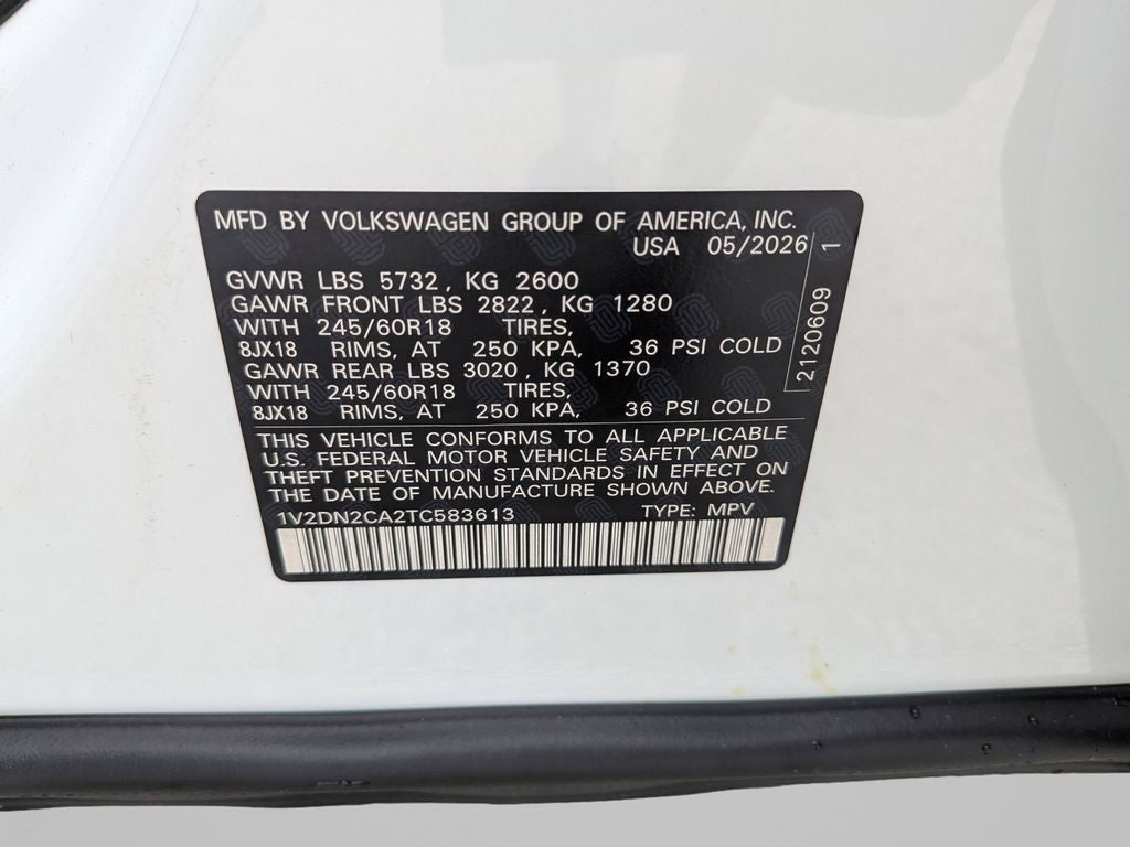2026 Volkswagen Atlas 2.0T SE