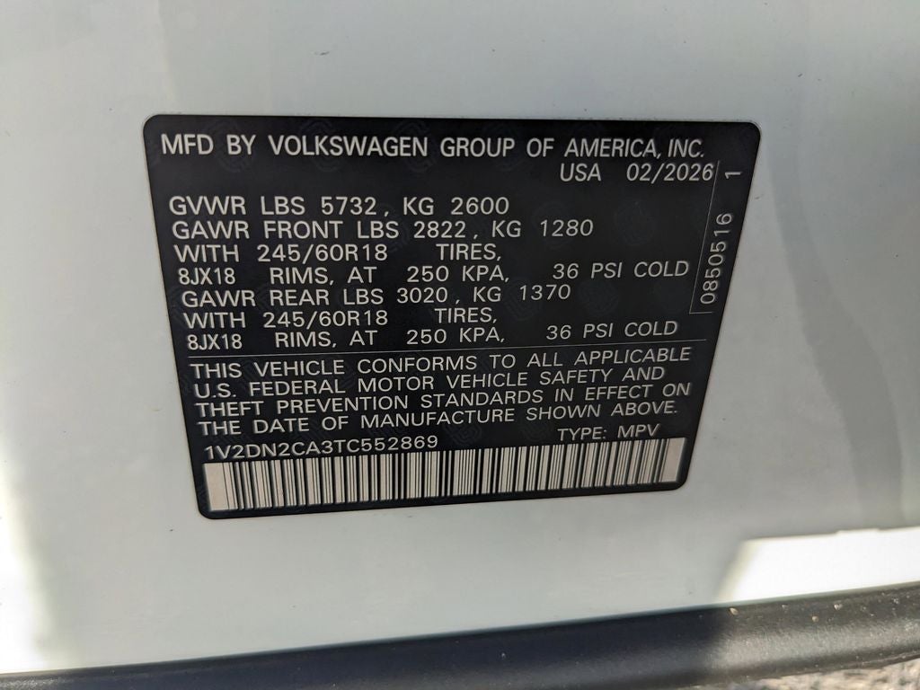 2026 Volkswagen Atlas 2.0T SE