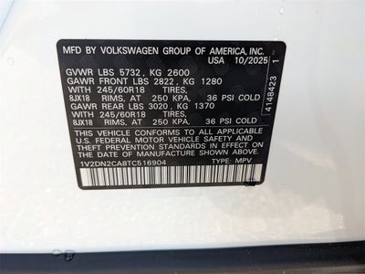 2026 Volkswagen Atlas 2.0T SE