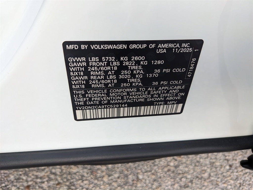 2026 Volkswagen Atlas 2.0T SE