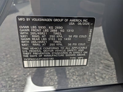 2026 Volkswagen Atlas 2.0T SEL Premium R-Line