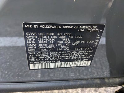 2026 Volkswagen Atlas 2.0T SE w/Technology