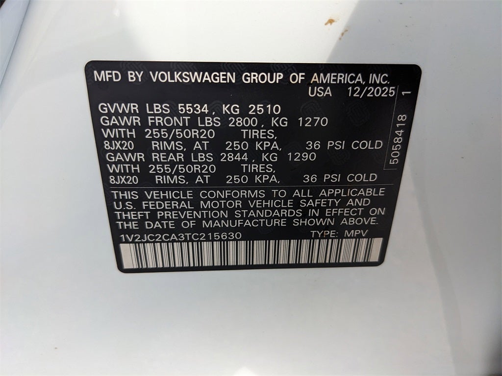 2026 Volkswagen Atlas Cross Sport 2.0T SE w/Technology