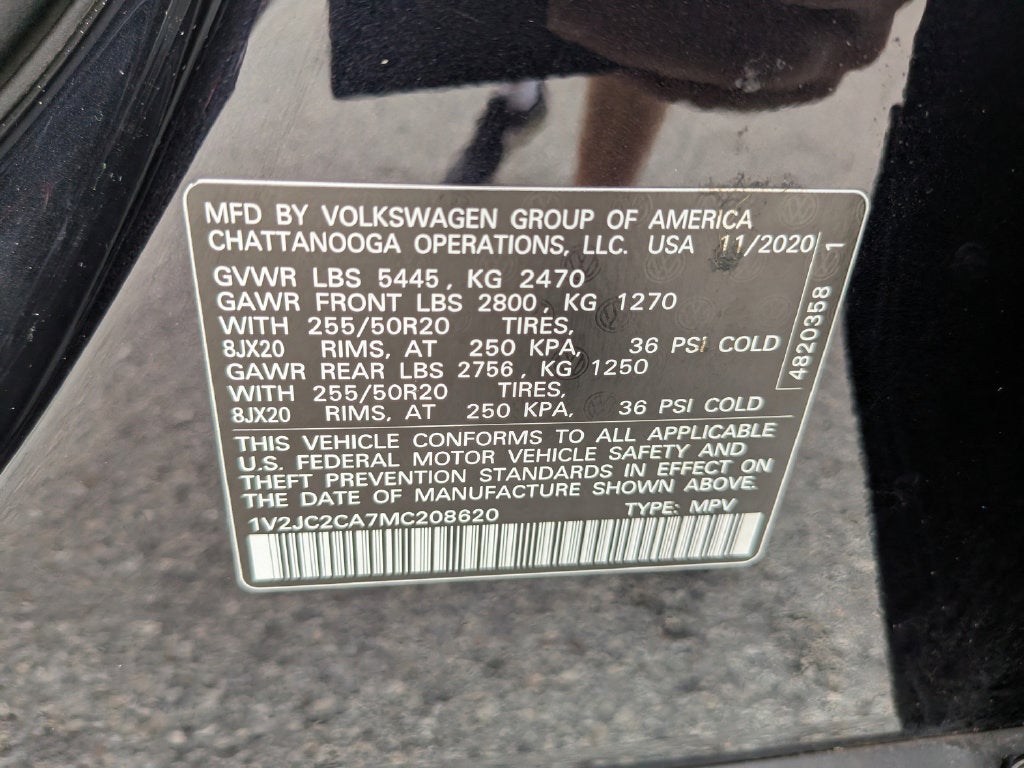 2021 Volkswagen Atlas Cross Sport 2.0T SE w/Technology