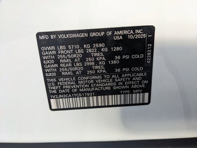 2026 Volkswagen Atlas 2.0T SE w/Technology