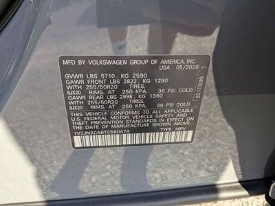 2026 Volkswagen Atlas 2.0T SE w/Technology