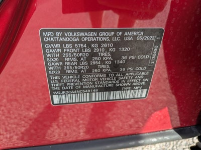 2022 Volkswagen Atlas 3.6L V6 SE w/Technology