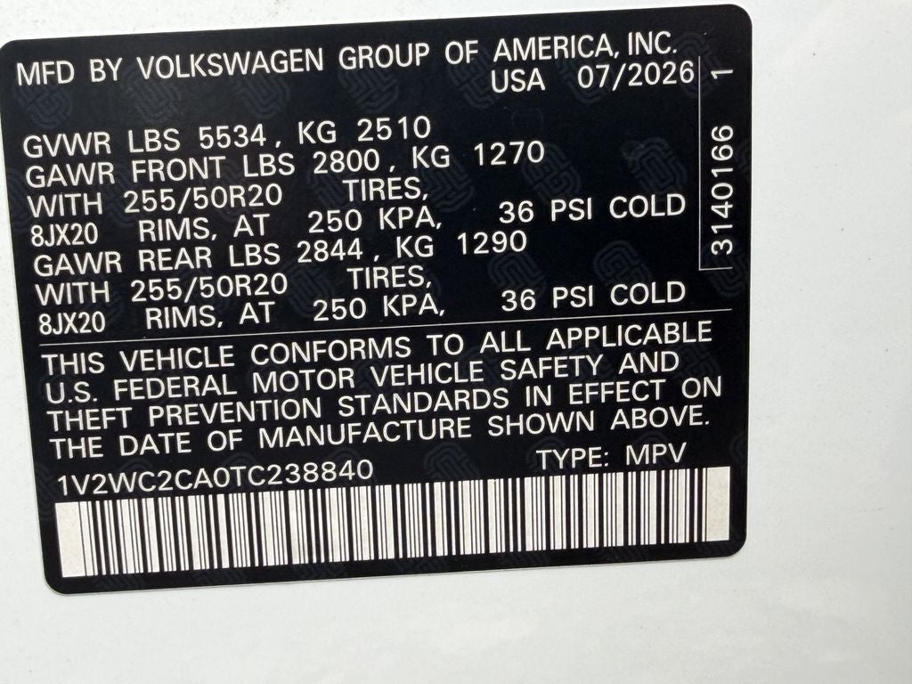 2026 Volkswagen Atlas Cross Sport 2.0T SE w/Technology