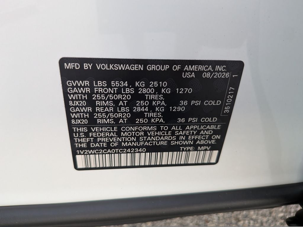 2026 Volkswagen Atlas Cross Sport SE w/Technology