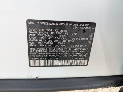2026 Volkswagen Atlas Cross Sport 2.0T SE w/Technology