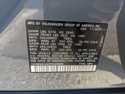 2026 Volkswagen Atlas 2.0T SE w/Technology