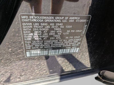 2020 Volkswagen Atlas Cross Sport 3.6L V6 SE w/Technology