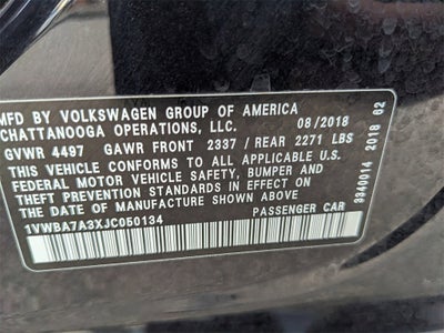 2018 Volkswagen Passat 2.0T SE w/Technology w/Technology