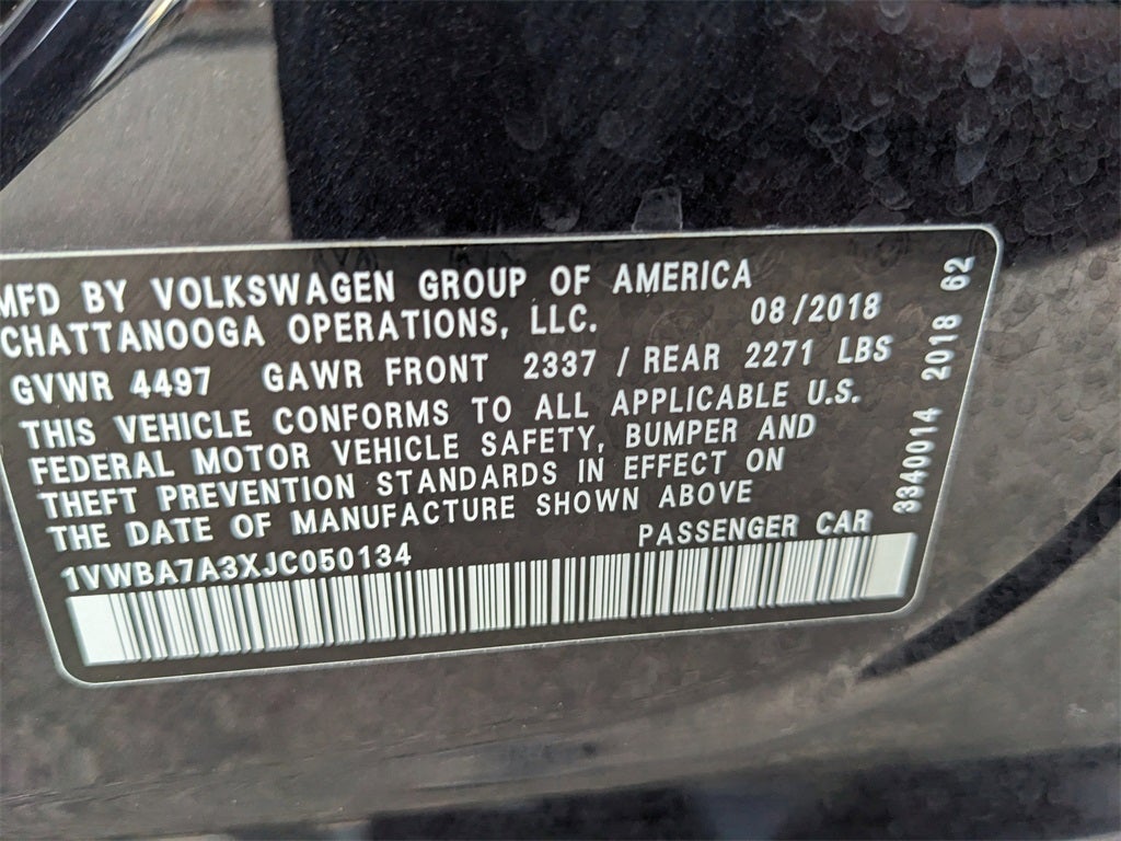 2018 Volkswagen Passat 2.0T SE w/Technology w/Technology