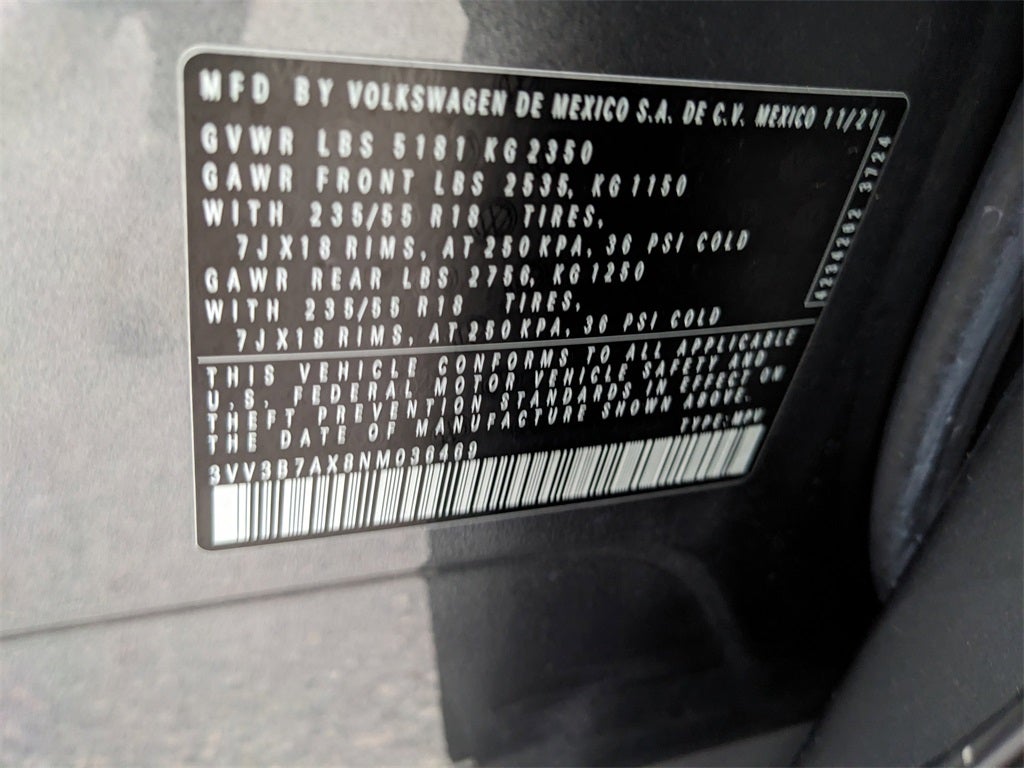 2022 Volkswagen Tiguan 2.0T SE