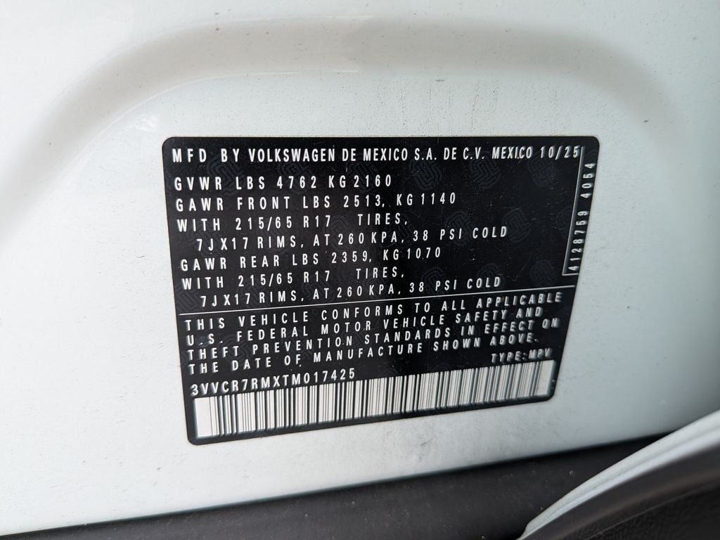 2026 Volkswagen Tiguan 2.0T S