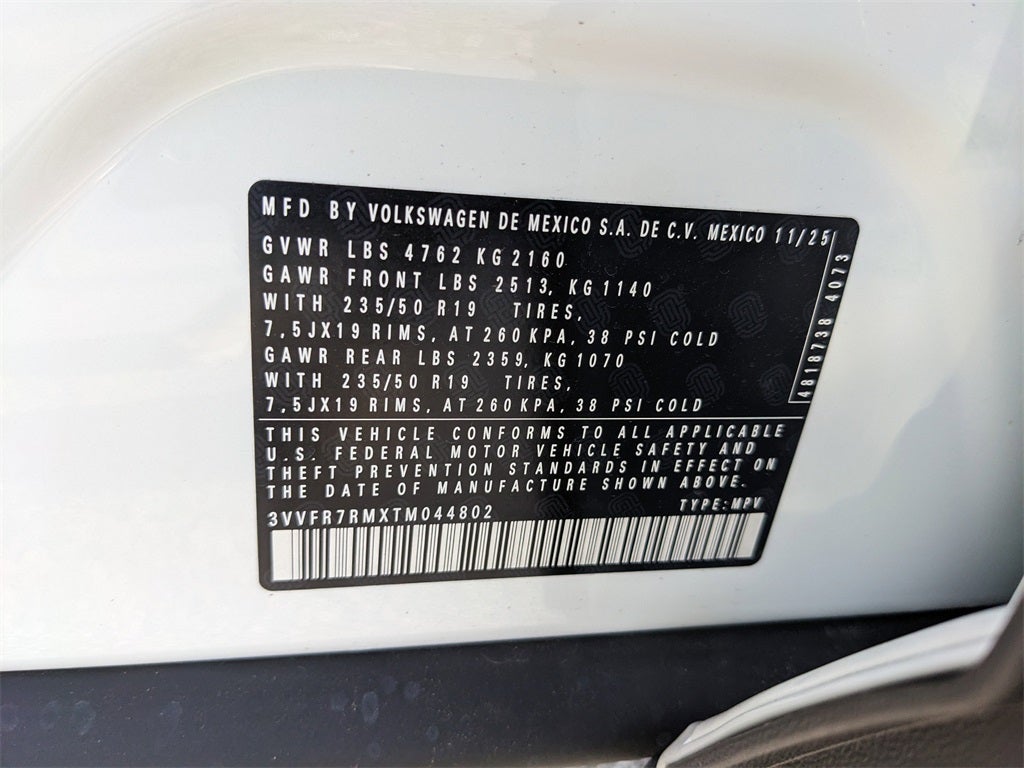 2026 Volkswagen Tiguan 2.0T SE