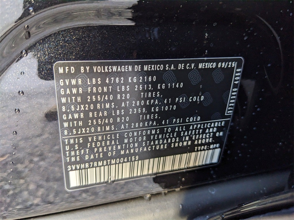 2026 Volkswagen Tiguan 2.0T SE R-Line Black