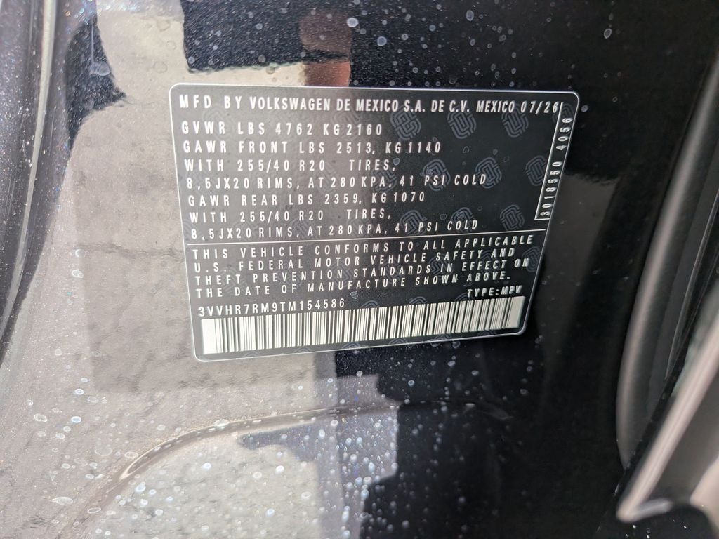 2026 Volkswagen Tiguan 2.0T SE R-Line Black