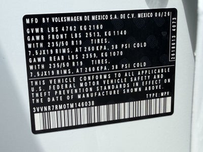 2026 Volkswagen Tiguan 2.0T SE