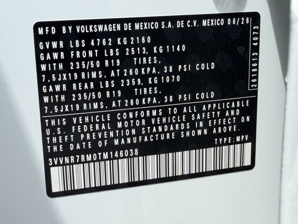 2026 Volkswagen Tiguan 2.0T SE