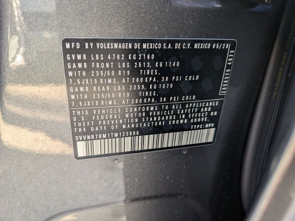 2026 Volkswagen Tiguan 2.0T SE