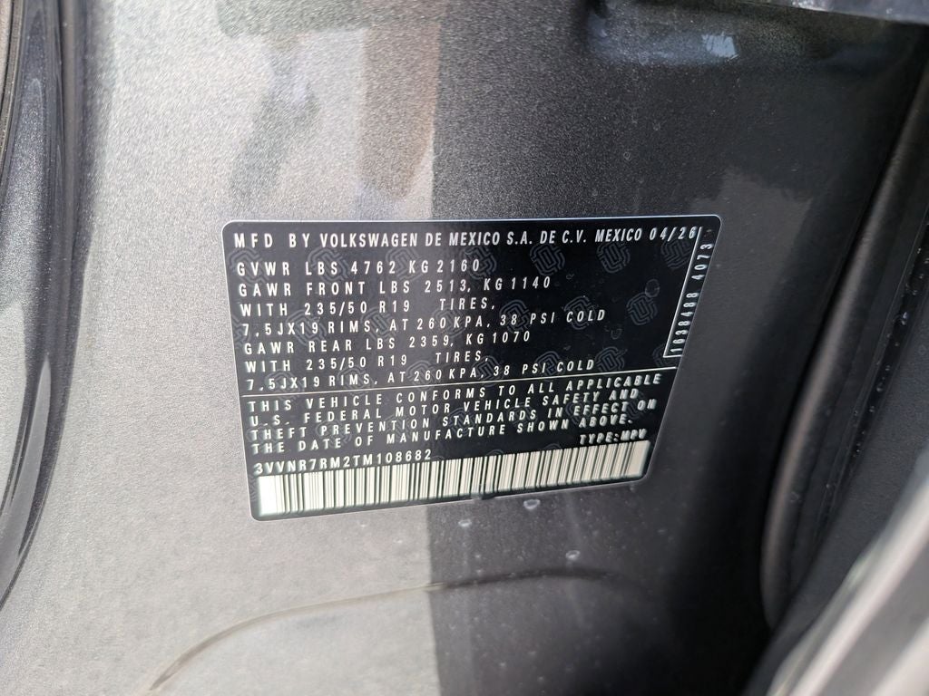 2026 Volkswagen Tiguan 2.0T SE
