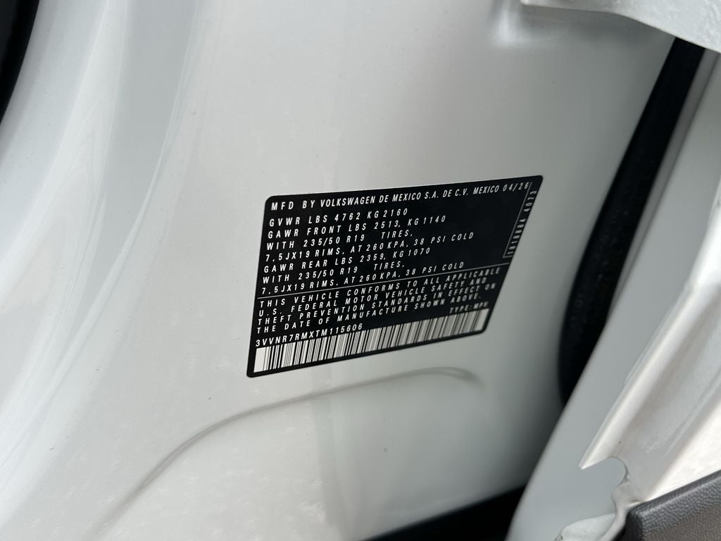 2026 Volkswagen Tiguan 2.0T SE