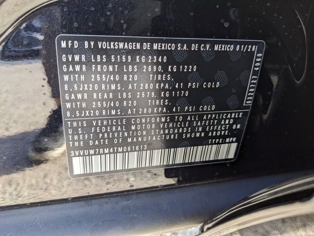 2026 Volkswagen Tiguan 2.0T SEL R-Line Turbo