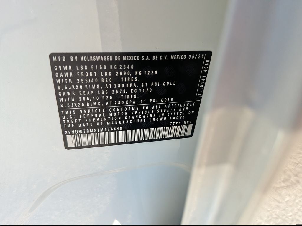 2026 Volkswagen Tiguan 2.0T SEL R-Line Turbo