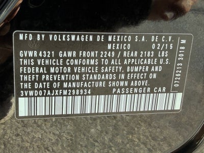 2015 Volkswagen Jetta 1.8T SE w/Connectivity