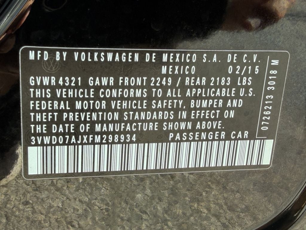2015 Volkswagen Jetta 1.8T SE w/Connectivity
