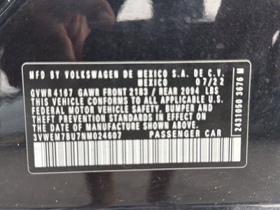 2022 Volkswagen Jetta 1.5T SE