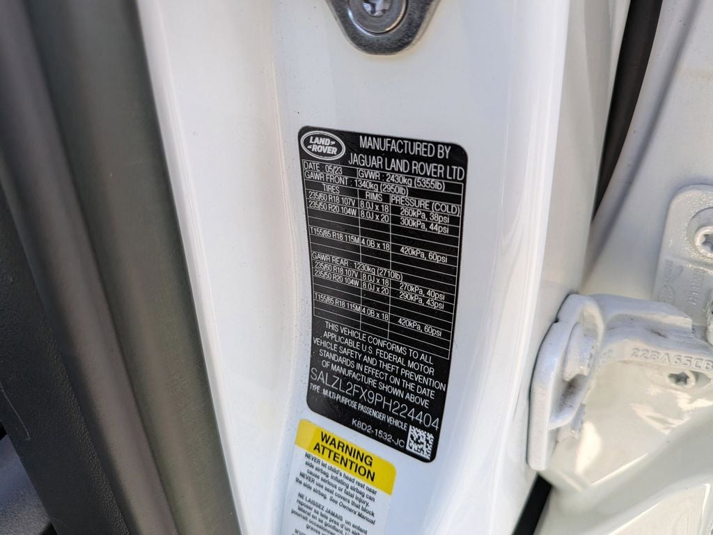2023 Land Rover Range Rover Evoque R-Dynamic SE
