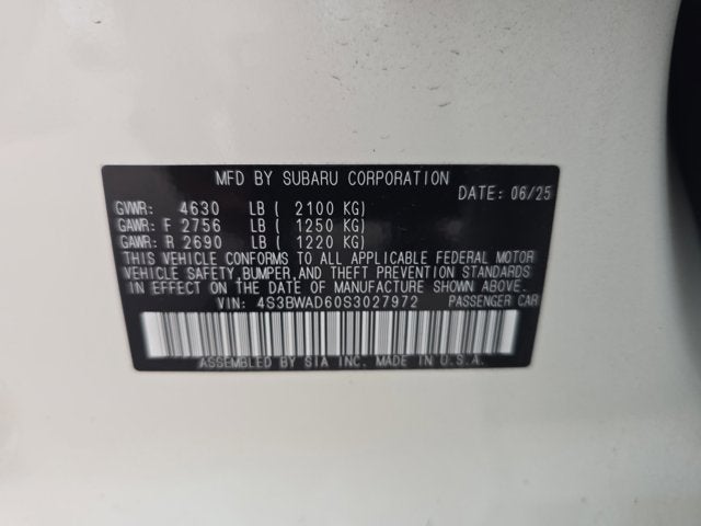 2025 Subaru Legacy Premium