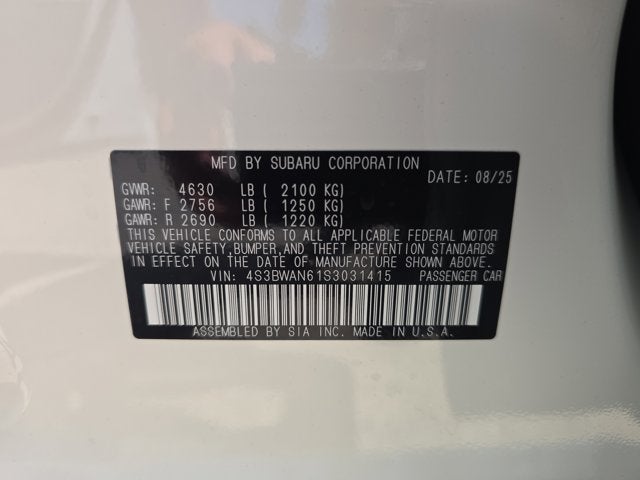 2025 Subaru Legacy Limited