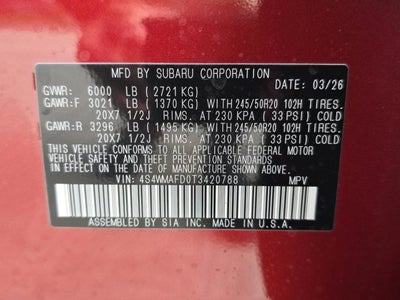 2026 Subaru Ascent Limited